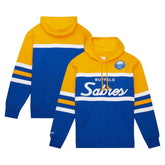 NHL Royal/Gold Buffalo Sabres Mitchell & Ness Head Coach Pullover Hoodie