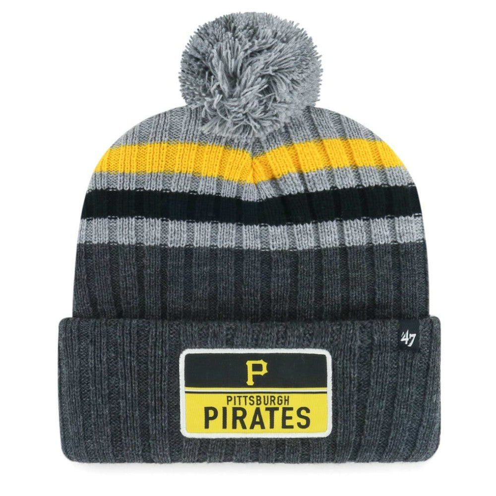 MLB Pittsburgh Pirates '47 Stack Cuffed Knit Hat with Pom