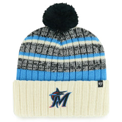 MLB Miami Marlins '47 Tavern Cuffed Knit Hat with Pom