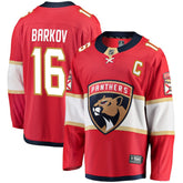 NHL Red Aleksander Barkov Florida Panthers Fanatics Captain Patch Home Breakaway Jersey