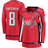 NHL Red Alexander Ovechkin Washington Capitals Fanatics Women's Captain Patch Home Breakaway Player Jersey