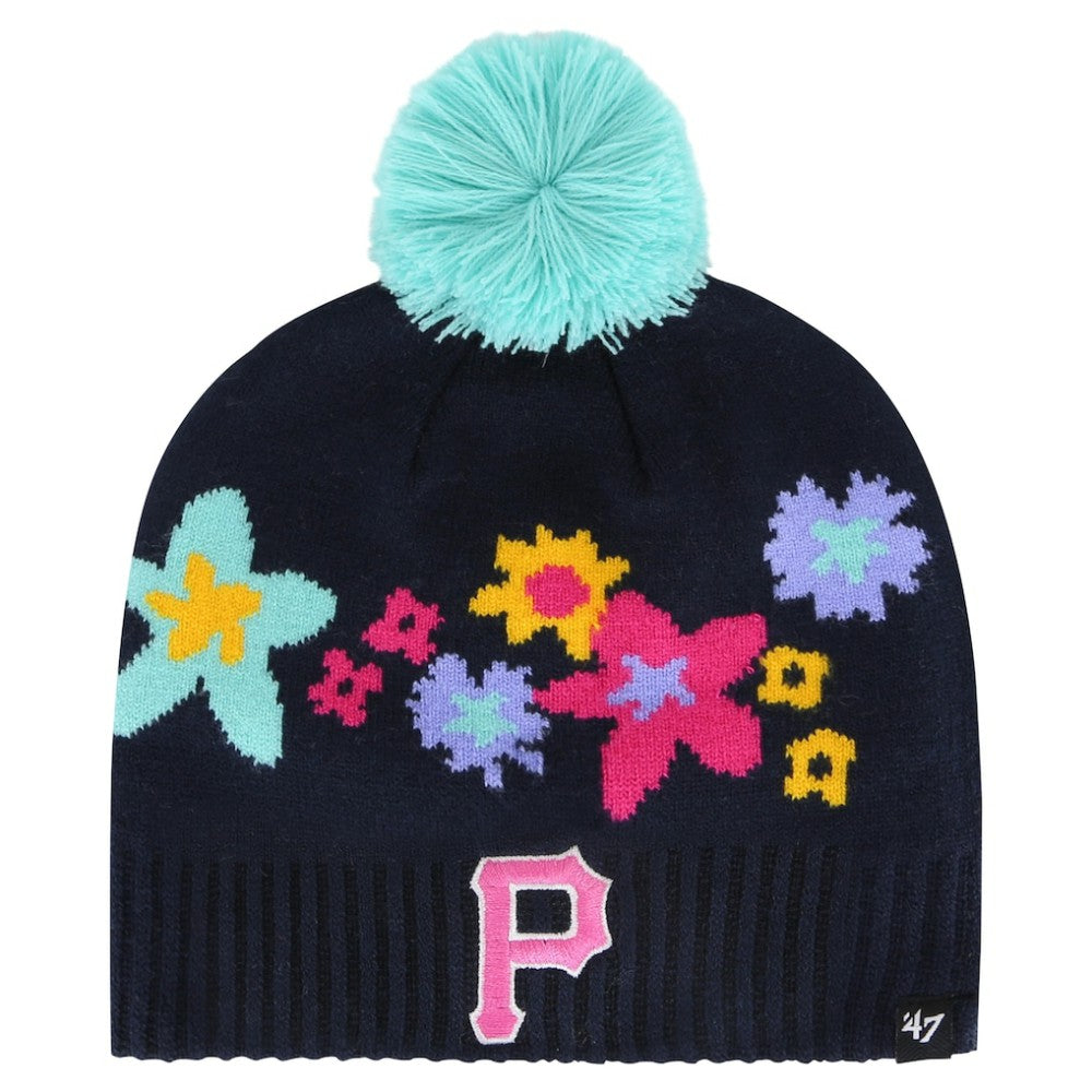 MLB Pittsburgh Pirates '47 Girls Youth Buttercup Knit Beanie with Pom