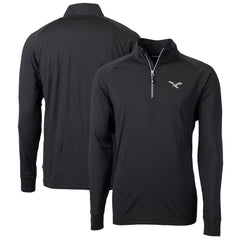 Cutter & Buck Gridiron Classics Big & Tall Adapt Eco Knit Stretch Recycled Quarter-Zip Pullover Top - Philadelphia Eagles
