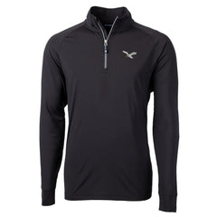 Cutter & Buck Gridiron Classics Big & Tall Adapt Eco Knit Stretch Recycled Quarter-Zip Pullover Top - Philadelphia Eagles