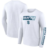 NHL White Seattle Kraken Fanatics Breakaway Combo Long Sleeve T-Shirt