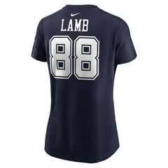 CeeDee Lamb Women's Player Name & Number T-Shirt - Dallas Cowboys