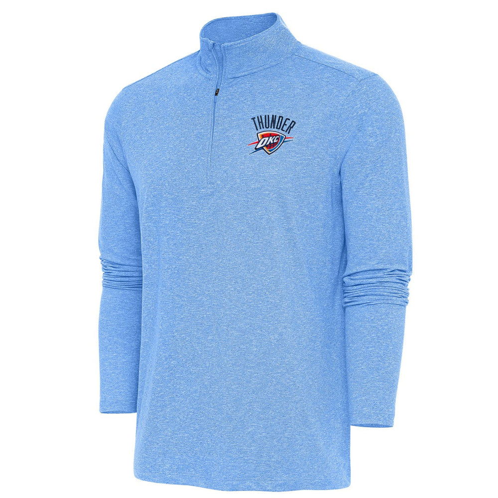 NBA Oklahoma City Thunder Antigua Hunk Quarter-Zip Pullover Top