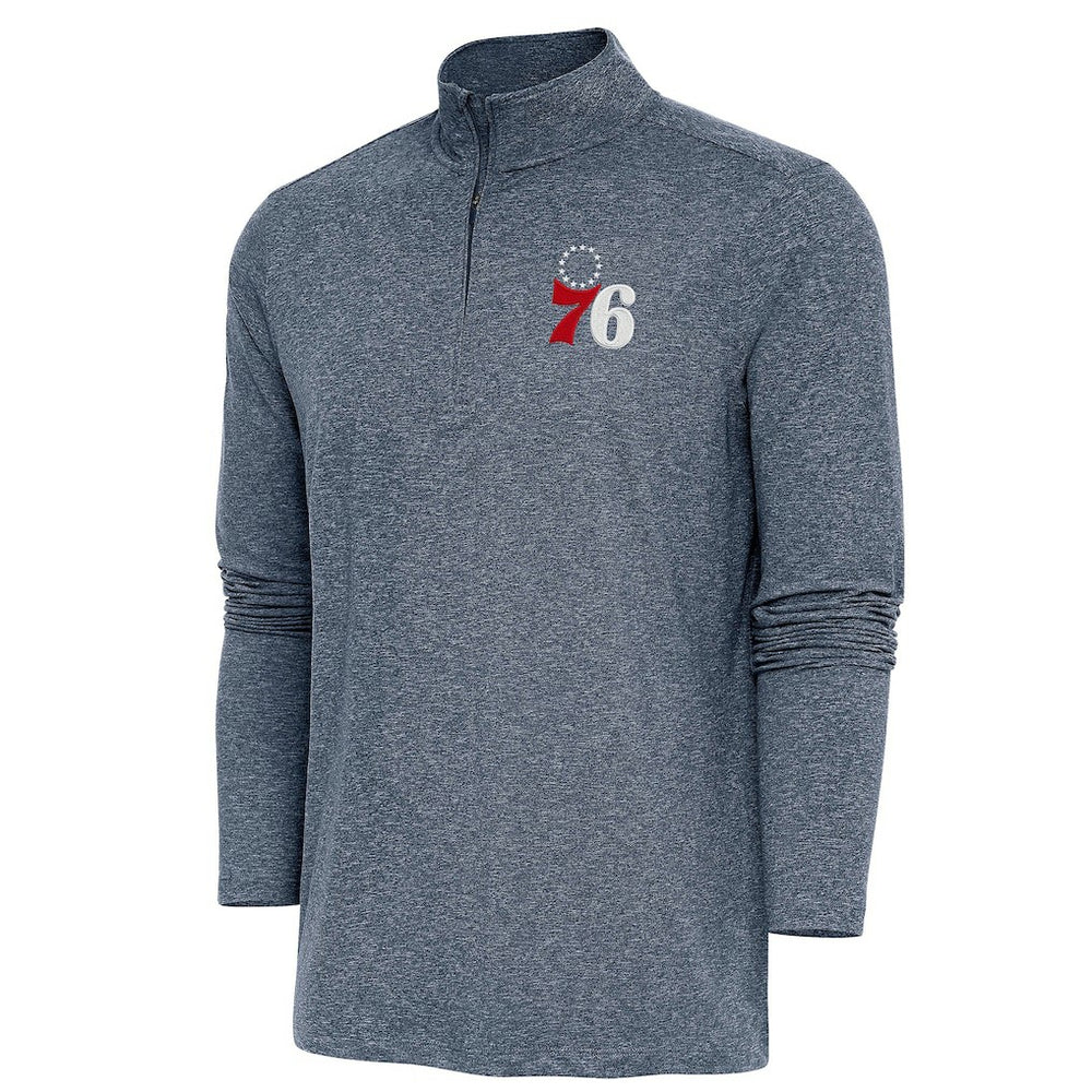 NBA Philadelphia 76ers Antigua Hunk Quarter-Zip Pullover Top