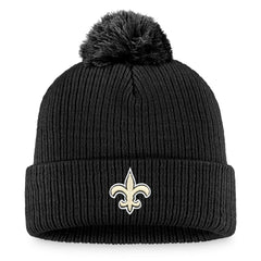 Women's Logo Cuffed Knit Hat with Pom - New Orleans Saints