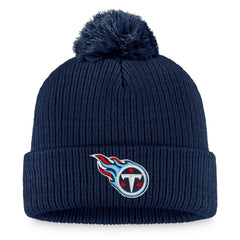 Women's Logo Cuffed Knit Hat with Pom - Tennessee Titans