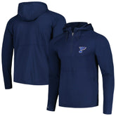 NHL Heather Navy St. Louis Blues Antigua Spikes Raglan Quarter-Zip Hoodie