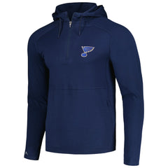 NHL Heather Navy St. Louis Blues Antigua Spikes Raglan Quarter-Zip Hoodie