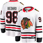 NHL White Connor Bedard Chicago Blackhawks Fanatics Away Breakaway Player Jersey