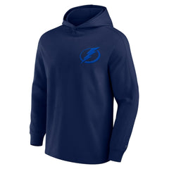 NHL Navy Tampa Bay Lightning Fanatics Elements Lightweight Tri-Blend Fleece Hoodie