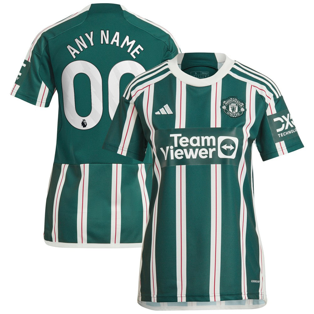 Manchester United Women's 2023/24 Away Replica Custom Jersey - Adidas Green