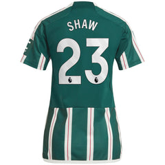 Luke Shaw Manchester United Women's 2023/24 Away Replica Player Jersey - Adidas Green