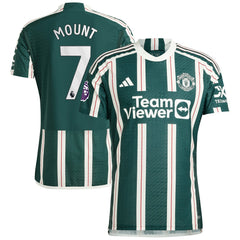 Mason Mount Manchester United 2023/24 Away Player Jersey - Adidas Green