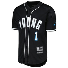 Bryce Young Pro Standard Mesh Baseball Button-Up T-Shirt - Carolina Panthers