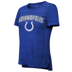 Majestic Threads Women's Indiana Nights Alternate Tri-Blend Boyfriend T-Shirt - Indianapolis Colts