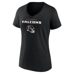 Women's Personalized Name & Number Team Wordmark V-Neck T-Shirt - Atlanta Falcons