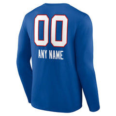 Personalized Name & Number Team Wordmark Long Sleeve T-Shirt - Buffalo Bills