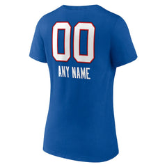 Women's Personalized Name & Number Team Wordmark V-Neck T-Shirt - Buffalo Bills