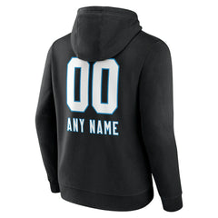 Personalized Name & Number Team Wordmark Pullover Hoodie - Carolina Panthers