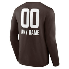 Personalized Name & Number Team Wordmark Long Sleeve T-Shirt - Cleveland Browns