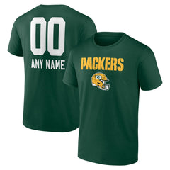 Personalized Name & Number Team Wordmark T-Shirt - Green Bay Packers