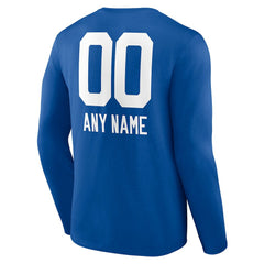 Personalized Name & Number Team Wordmark Long Sleeve T-Shirt - Indianapolis Colts
