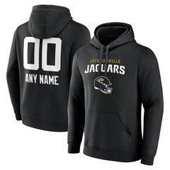 Personalized Name & Number Team Wordmark Pullover Hoodie - Jacksonville Jaguars