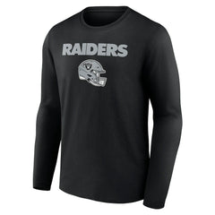 Personalized Name & Number Team Wordmark Long Sleeve T-Shirt - Las Vegas Raiders