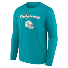 Personalized Name & Number Team Wordmark Long Sleeve T-Shirt - Miami Dolphins