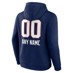 Personalized Name & Number Team Wordmark Pullover Hoodie - New England Patriots