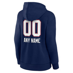 Women's Personalized Name & Number Team Wordmark Pullover Hoodie - New England Patriots