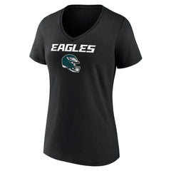 Women's Personalized Name & Number Team Wordmark V-Neck T-Shirt - Philadelphia Eagles
