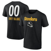 Personalized Name & Number Team Wordmark T-Shirt - Pittsburgh Steelers