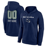 Women's Personalized Name & Number Team Wordmark Pullover Hoodie - Seattle Seahawks