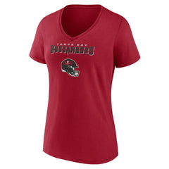 Women's Personalized Name & Number Team Wordmark V-Neck T-Shirt - Tampa Bay Buccaneers