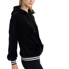 NBA Los Angeles Lakers Lusso Women's Nellie Oversized Velour Pullover Hoodie