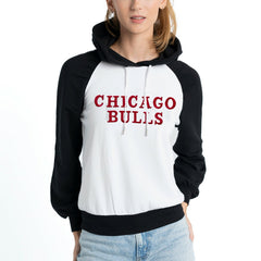 NBA Chicago Bulls Lusso Women's Marlowe Tri-Blend Raglan Pullover Hoodie