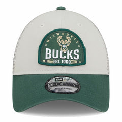 NBA Milwaukee Bucks Throwback Patch Trucker 9FORTY Adjustable Hat
