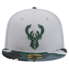 NBA Milwaukee Bucks Active Color Camo Visor 59FIFTY Fitted Hat