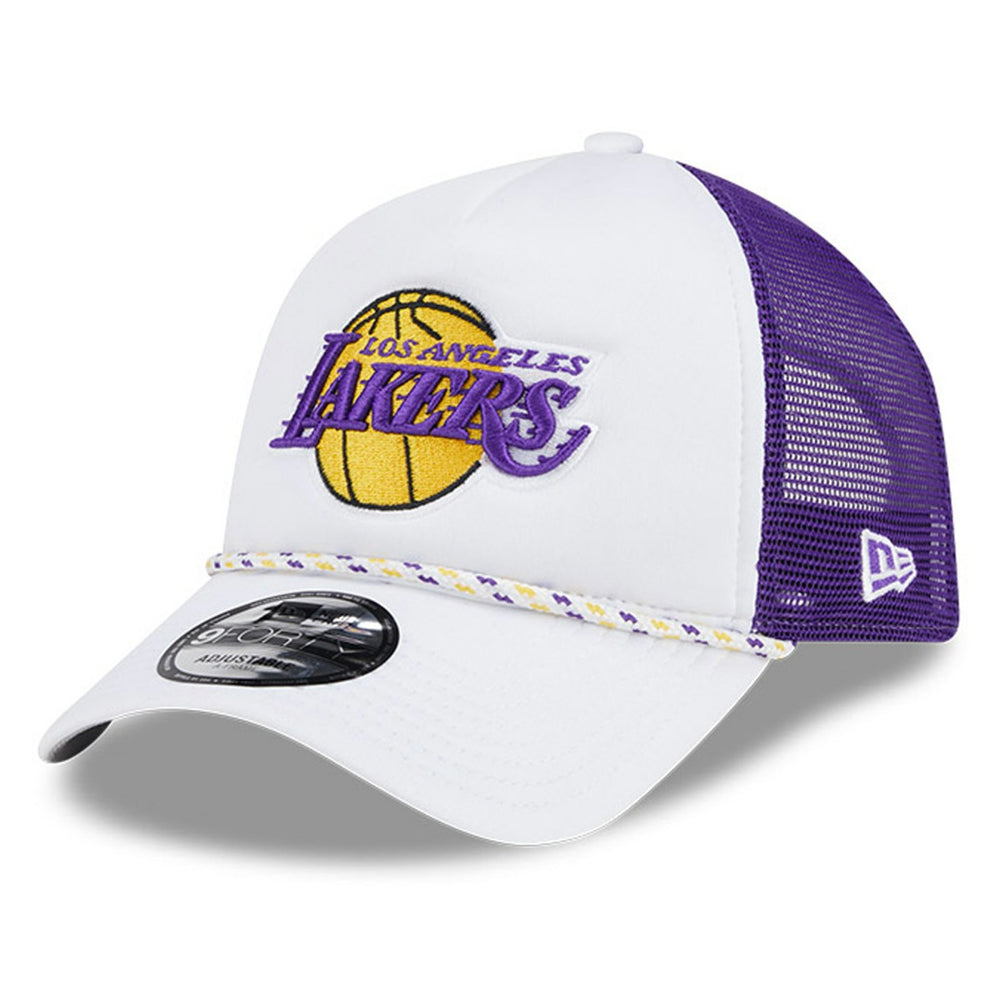 NBA Los Angeles Lakers Court Sport Foam A-Frame 9FORTY Adjustable Trucker Hat
