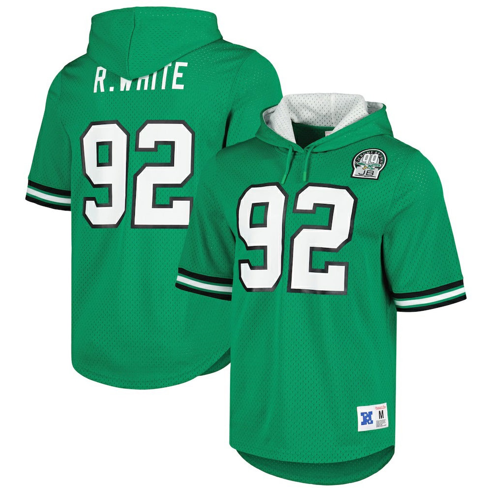 Reggie White Retired Player Name & Number Mesh Hoodie T-Shirt - Philadelphia Eagles