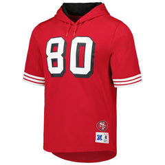 Jerry Rice Retired Player Name & Number Mesh Hoodie T-Shirt - San Francisco 49ers