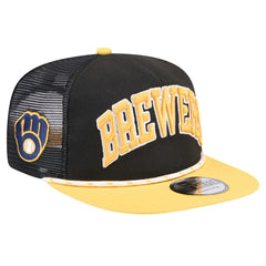 MLB Milwaukee Brewers New Era Throwback Meshback Golfer Hat