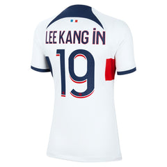 Lee Kang In Paris Saint-Germain Women's 2023/24 Away Stadium Replica Player Jersey - Nike White