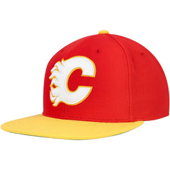 NHL Red Calgary Flames Mitchell & Ness Core Team Ground 2.0 Snapback Hat