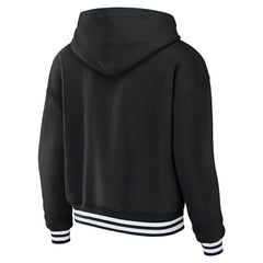 WEAR by Erin Andrews Women's Lace-Up Pullover Hoodie - Las Vegas Raiders
